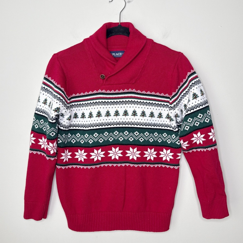 The Children's Place Red Patterned Sweater